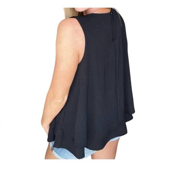 NEW CULTURE CODE double tiered flare tank in black - Picture 2 of 3